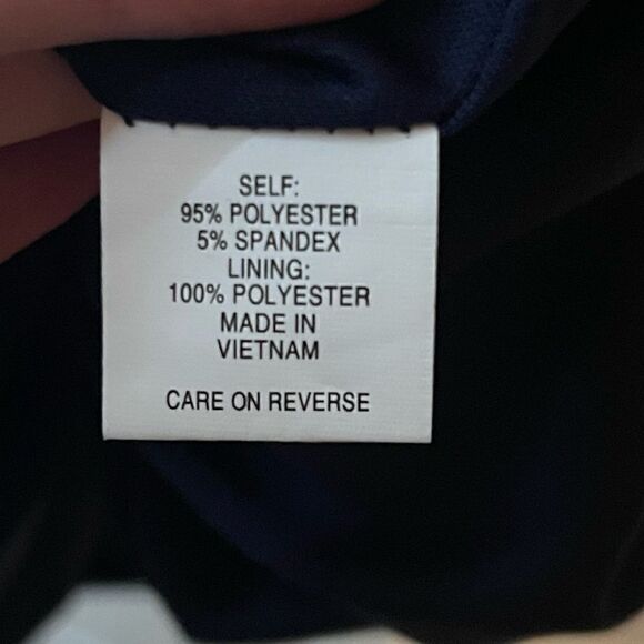 NWTs NY&C Navy Classy Ballerina Length Flutter Sleeve Dress Size Small - Picture 9 of 12